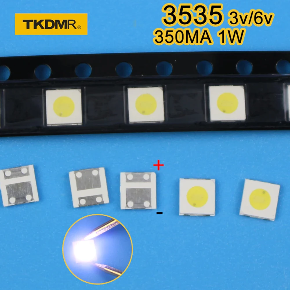 120pcs 1W 3V 3535 TV Backlight LED SMD Diodes Cool White LCD TV Backlight Televisao TV Backlit Diod Lamp Repair Application