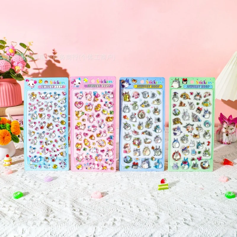 

40pcs Japanese 3D Solid Droplet Stickers Cute Cartoon DIY Stickers Phone Case Decoration handwritten journal Accessories Sticker