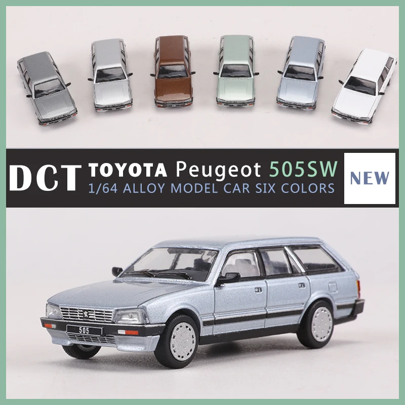 Coche modelo de aleación DCT 1:64 Toyota Peugeot 505SW