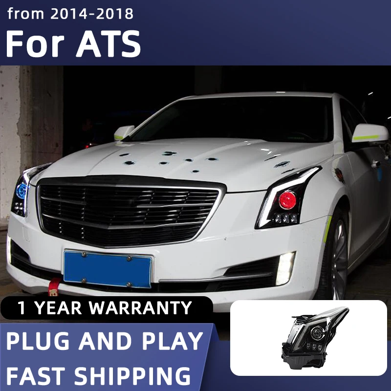 

Car Styling Headlights for Cadillac ATS-L ATS L LED Headlight 2014-2018 Head Lamp DRL Signal Projector Lens Automotive Accessori