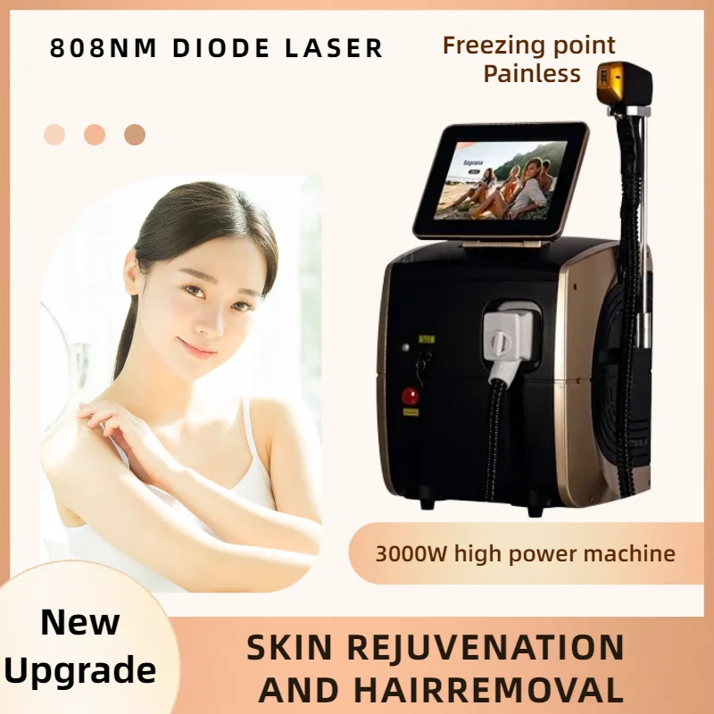 

Professional Soprano Diode Laser Hair Removal Machine 808nm Ice Titanium 3 Waves Permanent Solution for Women