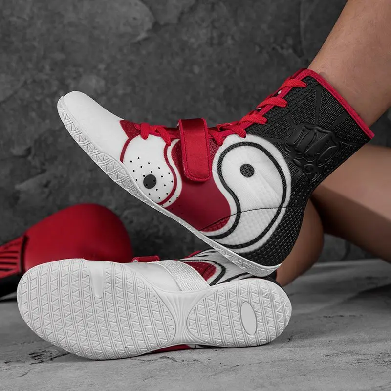 Professional Wrestling Boots Anti-Slippery Fighting Shoes for Man Top Quality Gym Training Shoe Man High Top Boxing Sneakers Men