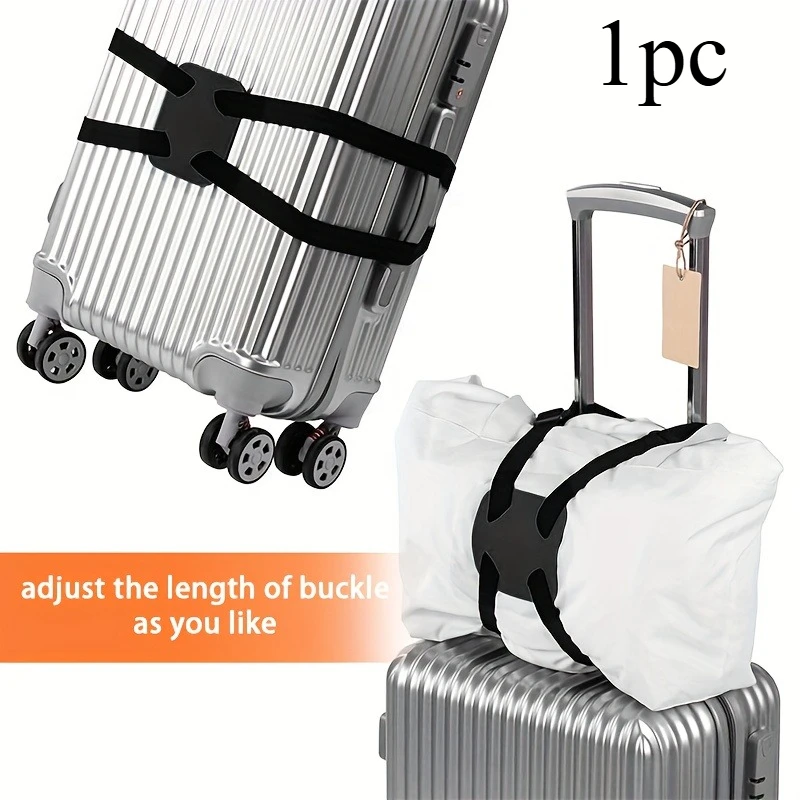 

1pc Adjustable Luggage Strap, Suitcase Packing Belt, Easy Travel Elastic Strap Travel Accessories For Suitcase