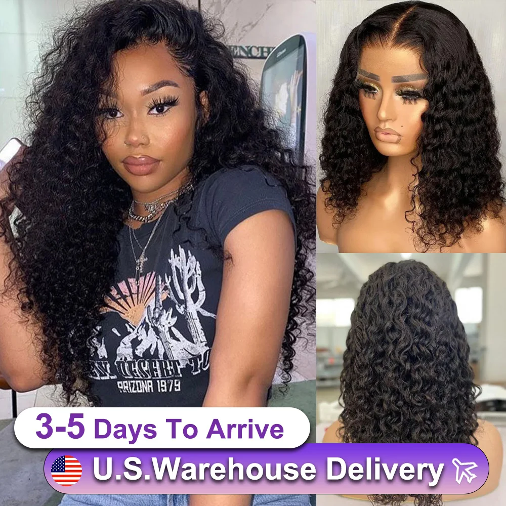 human hair wigs deep wave 13x6 hd lace front human hair wig Precut Frontal Curly glueless wigs human hair Lace Front Wigs