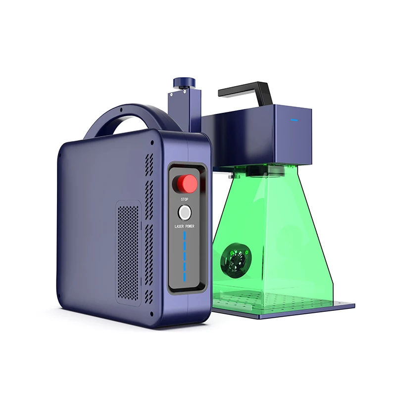 Mini High Accuracy Color Engraving Portable 20W 30W 50W Fiber Laser Marker Laser Engraving Machine for Metal Jewelry Craft