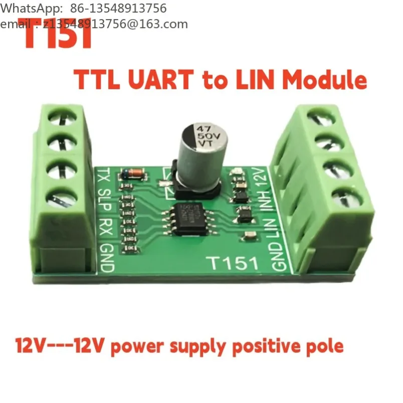 TTL UART to LIN bus module TJA1020 K-LINE communication monitoring data analytics converter
