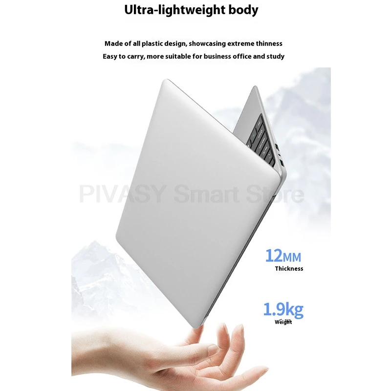 14 15,6 Zoll neuer HD-Bildschirm-Laptop, dünnes, leichtes Business-Notebook für Zuhause, Büro, Studium, Reisen, IPS-Display, satte Schnittstellen