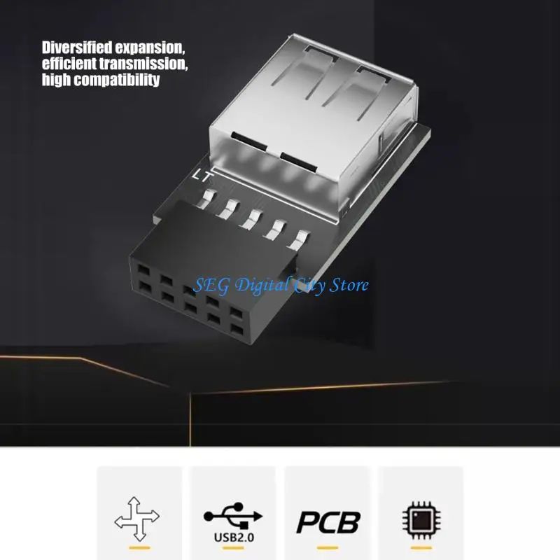 U75B Fast Speed 9Pin to USB2.0 Female Converters For Computer Motherboards Connection