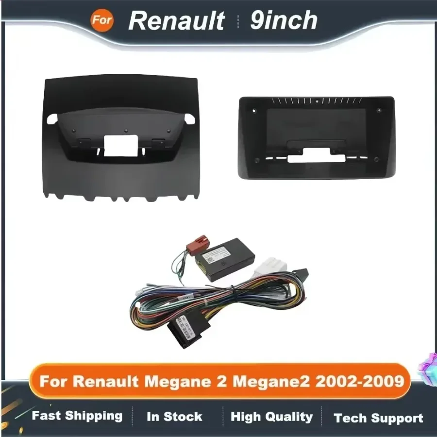 

9-дюймовая автомобильная аудиосистема, адаптер Canbus Box для Renault Megane 2 Megane2 2002-2009, комплект панели приборной панели Android