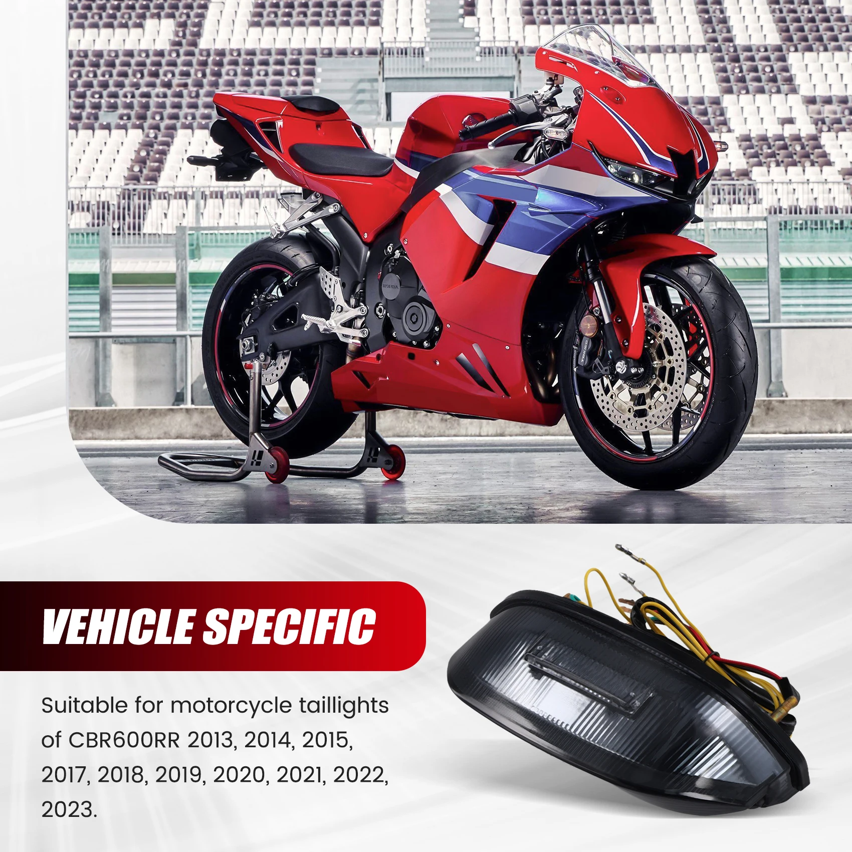 

A58X-задний фонарь, стоп-сигналы поворота, встроенный светодиодный фонарь для Honda CBR600RR 2013-2023, аксессуары