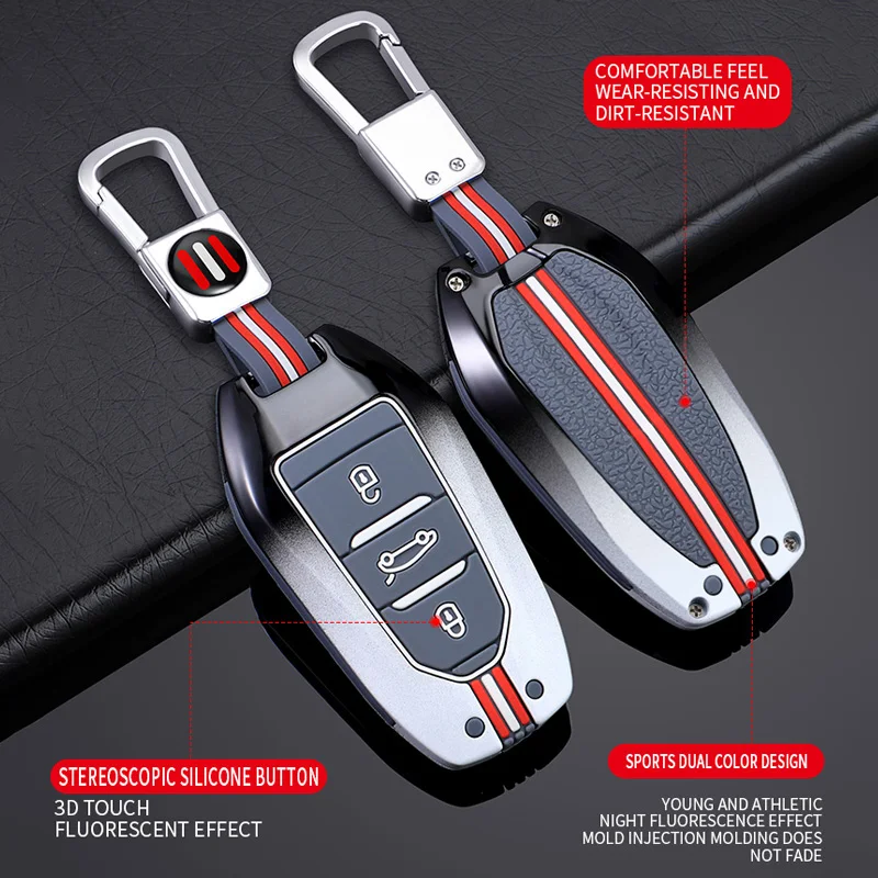 

Zinc Alloy Car Key Case Cover For Peugeot 308 3008 508 5008 408 4008 208 301 407 For Citroen C4 C6 C3-XR Picasso DS