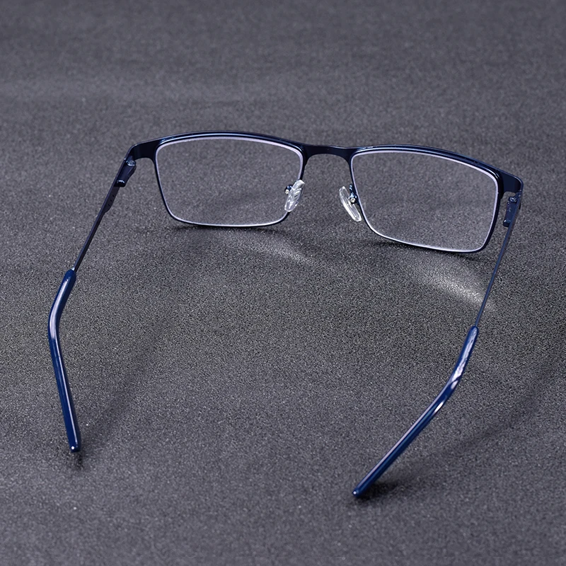 Anti-Blaulicht-Lesebrille für Männer, Metall, großer Rahmen, Leser, Lupe, Presbyopie-Linse, Brillen, Dioptrien + 0,75 + 125 + 175 + 4,0 – Detail 6