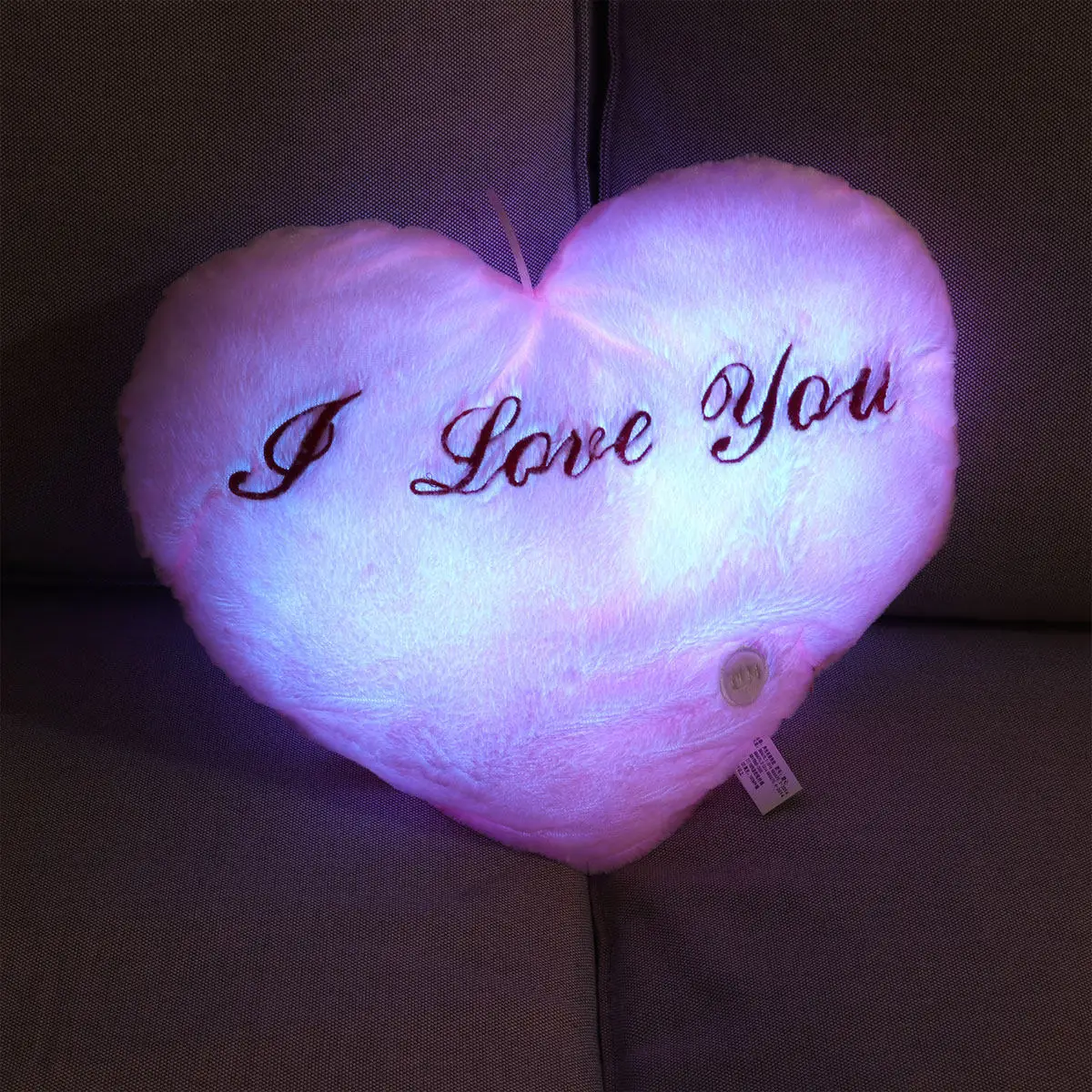 

Светящаяся розовая подушка в форме сердца с буквенным дизайном, мягкая декоративная подушка для дивана, автомобиля, спальни, дома, светящаяся в темноте, мягкая подушка-обнимашка