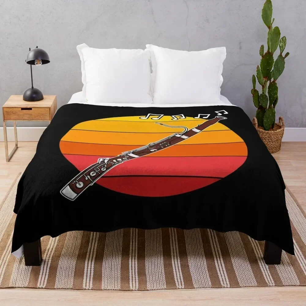 Bassoon Summer Festival Bassoonist Woodwind Musician Throw Blanket