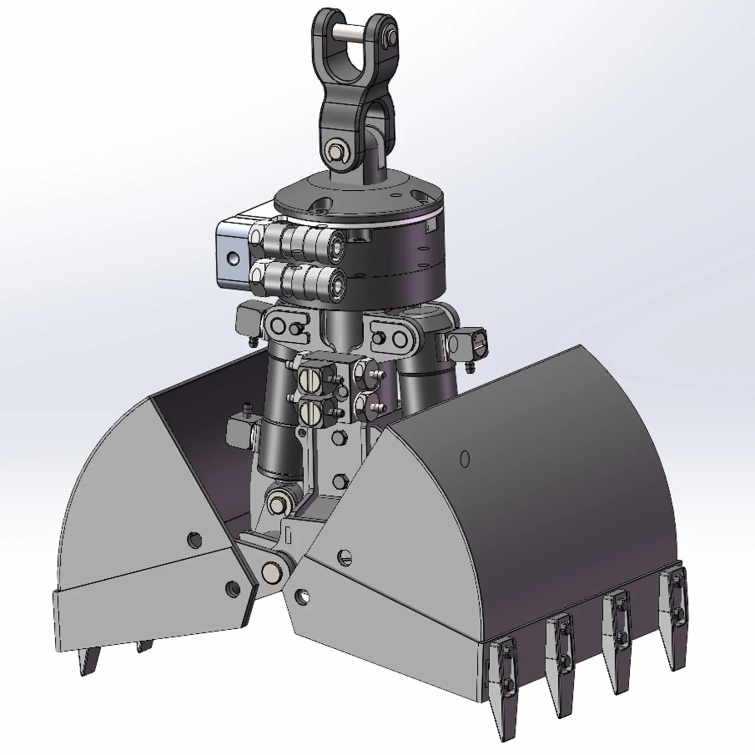 Żuraw RC hydrauliczny do mocowania wiadro metalowe podwójny Cylinder chwytak nadaje się do różnych modeli dźwigów samochodowych