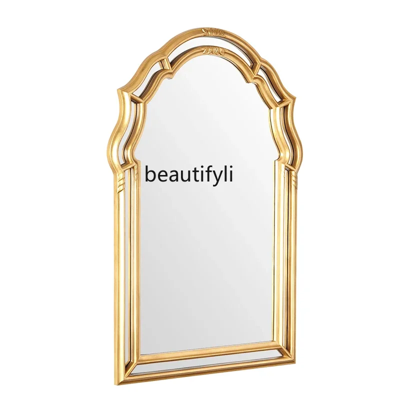 

SS NewBathroom wall hanging makeup dressing mirror American retro secret mirror background wall living room decorative mirror