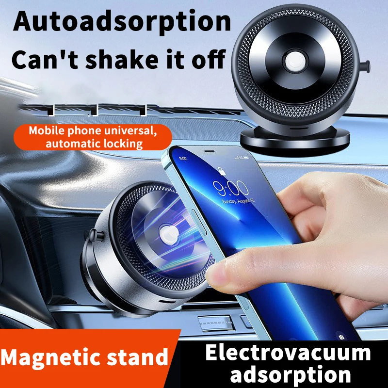 

M12 Wireless Charging Car Mount 360 Rotating Vacuum Suction 5KG Force Fast Charging 5W 7W 10W 15W Fits Phones 4.7 to 7 Inch