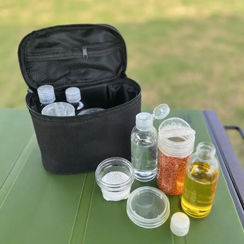 2025 زجاجات تخزين توابل خفيفة الوزن جديدة تضغط على زجاجات التوابل للتوابل للمخيمون وعشاق النزهات