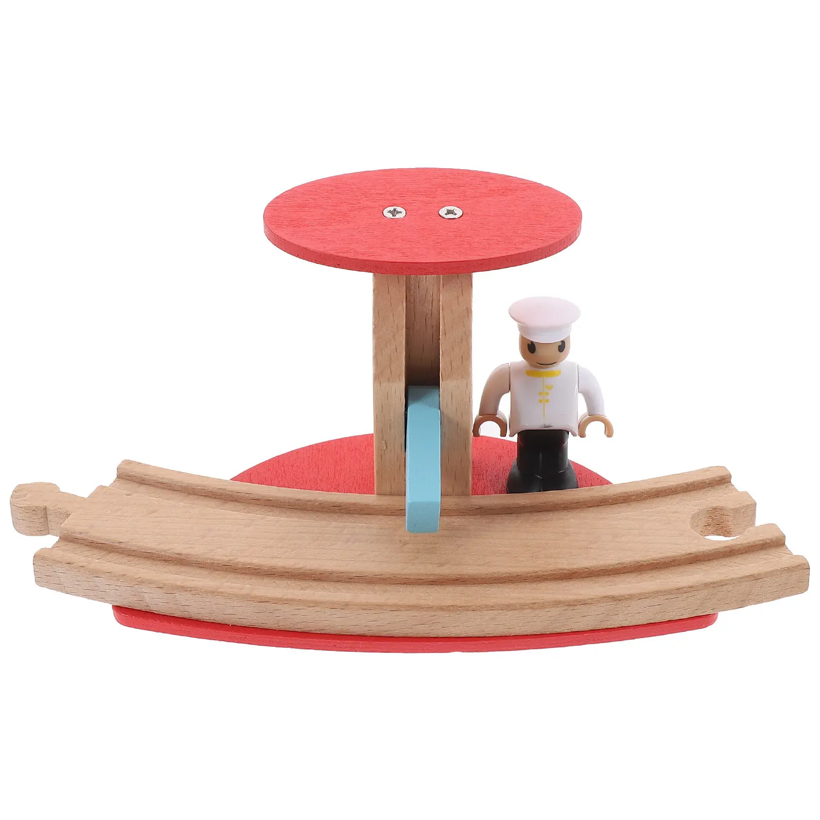 

Wooden Railway Road Block Lightweight Design Perfect for Kids Play Excellent Collector's Item Home Office Desk Decoration Gift