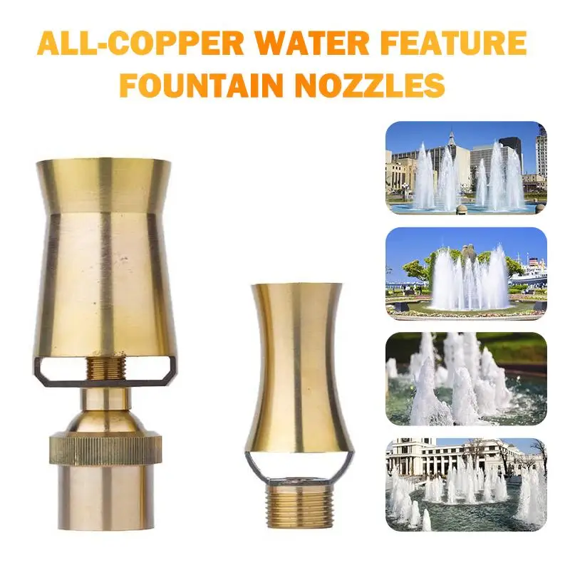 Swimming Pool Decorative Fountain Nozzle Head Garden Decorative Outdoor Fountain Brass Nozzle Head
