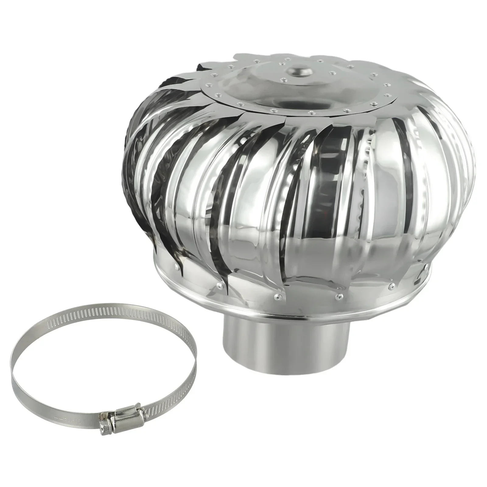 1pc 304 Stainless Steel Roof Ventilator Wind Turbine Vent Attic Ventilator Duct Roof Ventilator 100mm /110mm /150mm /160mm 200mm