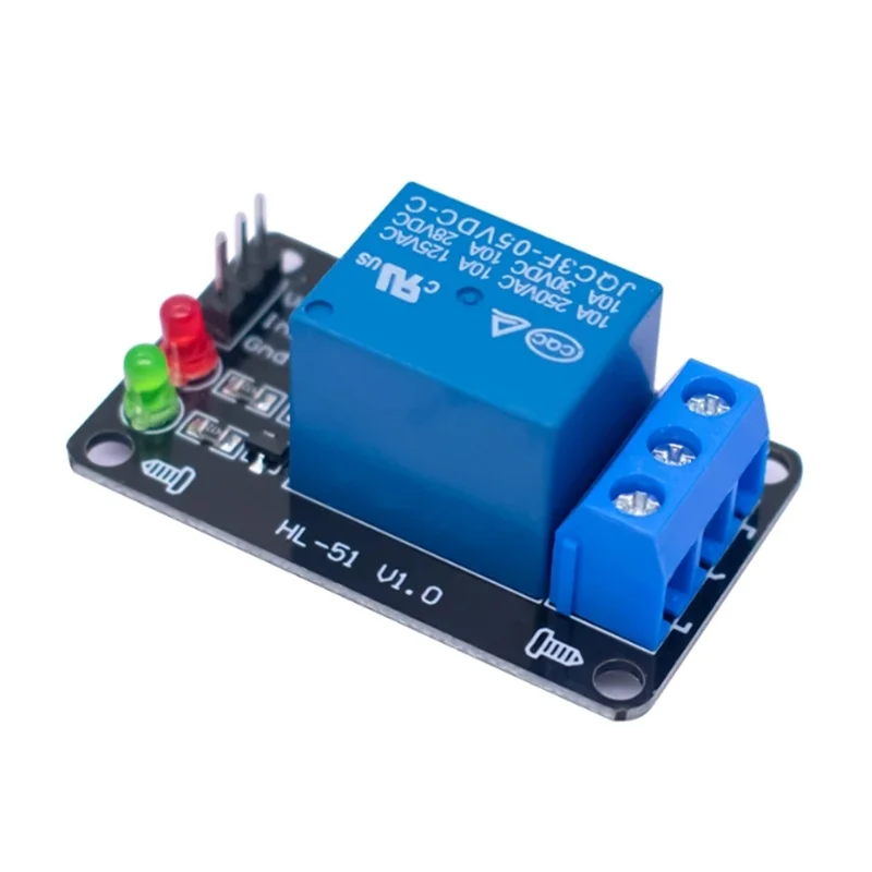 Módulo de relé electromagnético de 1 vía, placa controladora de control PLC, disparador de bajo nivel, 3V, 5V, 12V, 24V