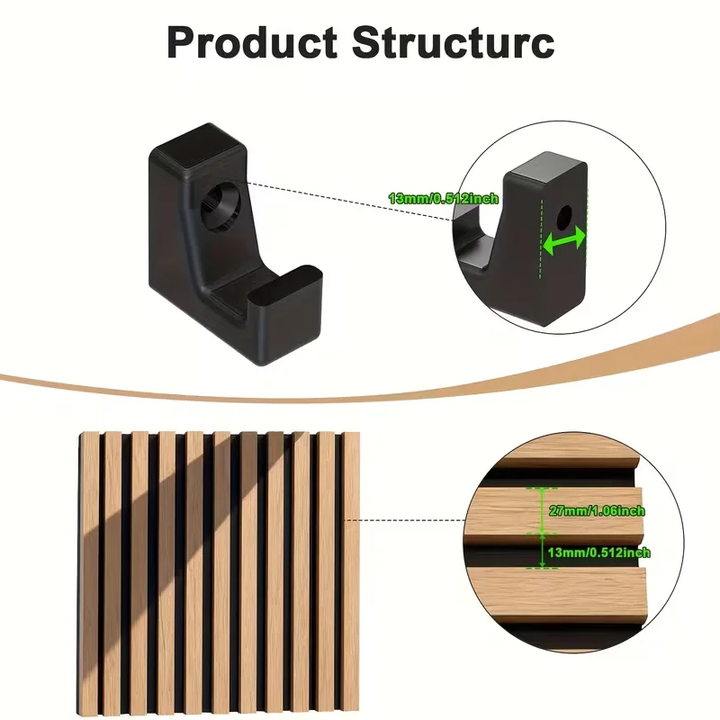 2개의 사운드 흡수 보드 후크는 홈 스튜디오와 사무실의 방음 보드를 위한 실용적인 후크입니다.