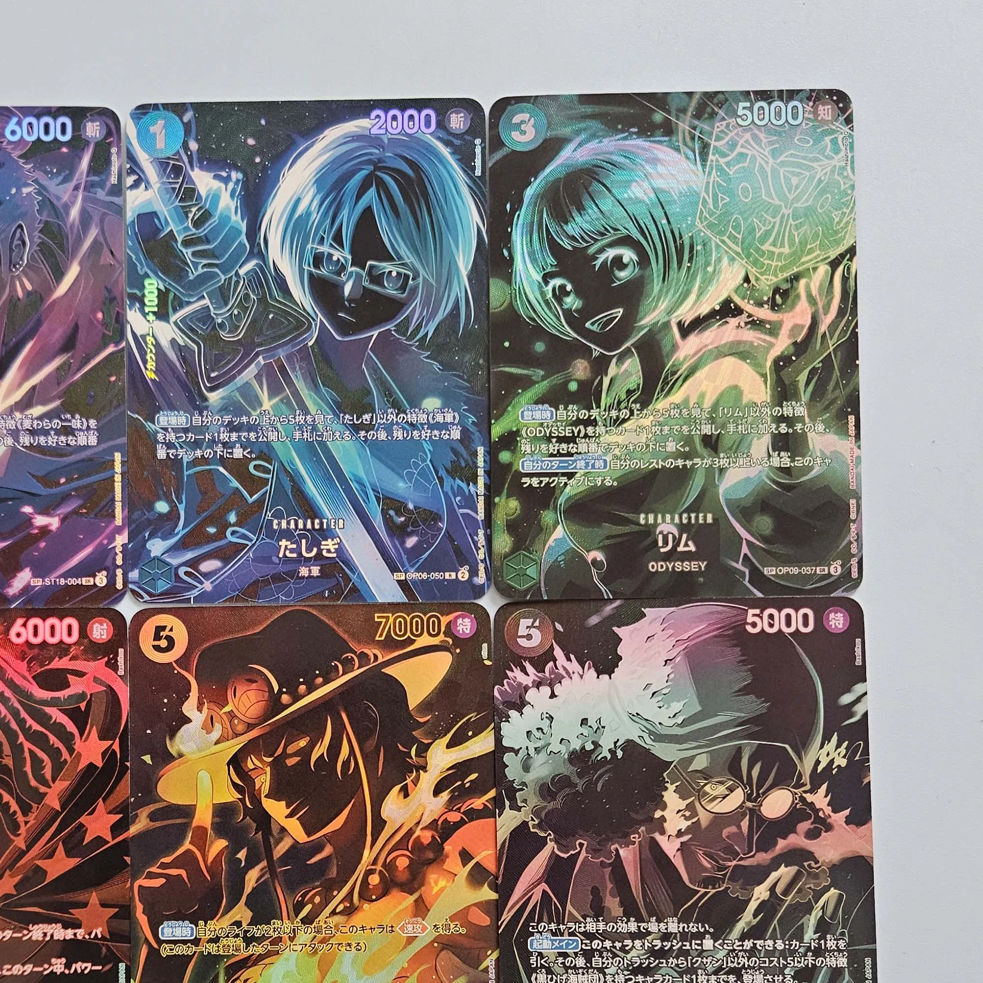 6 قطعة/المجموعة لتقوم بها بنفسك قطعة واحدة Opcg St18 رورونوا زورو ايس جمع بطاقة الانكسار اللون فلاش Opcg 10 كوزان أنيمي بطاقة دمى هدايا