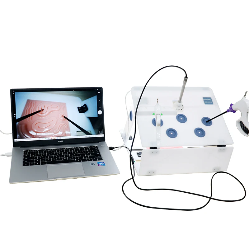 Laparoscopic Training Modules Set with Full HD 1080P Endoscope Camera and 4 Instruments Teaching Practice Equipments