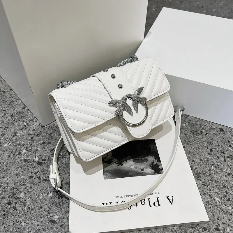 Bolso Bandolera Bordado con Diseño de Pájaro, Estilo Boho Chic, Casual, para Uso Diario, con Correa de Cadena, Regalo para Mujer, Novedad 2026