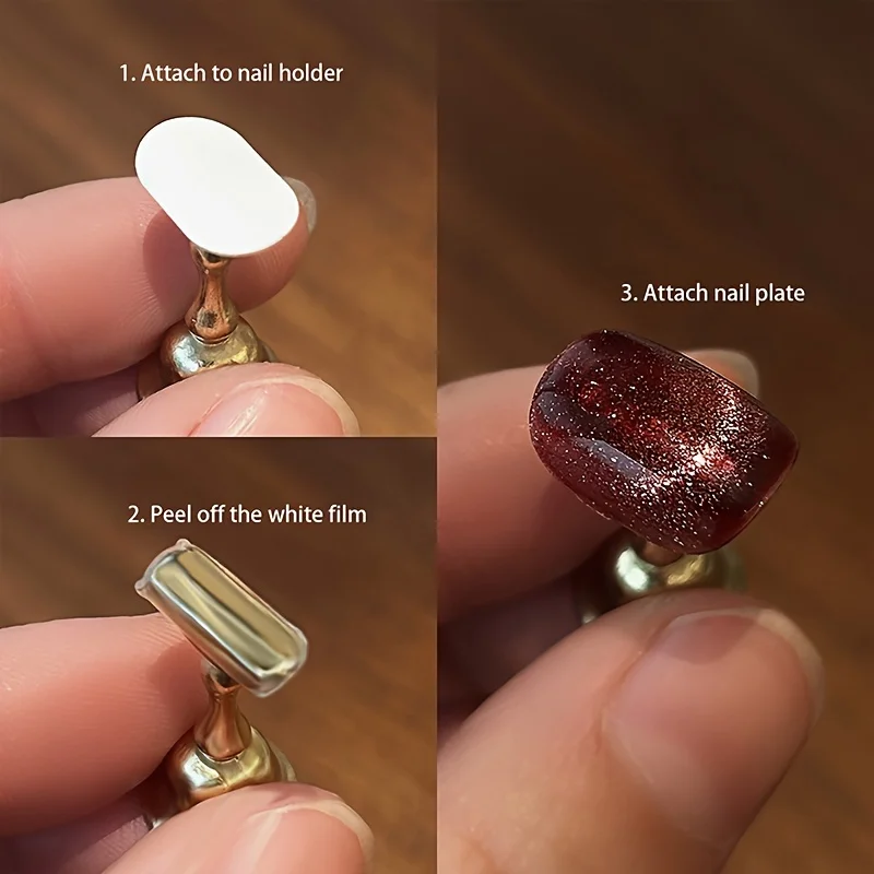 Onglets adhésifs pour affichage de Nail Art, ruban adhésif Double face pour faux ongles, supports de pointes de manucure, autocollants transparents pour support d'ongles, 2 pièces