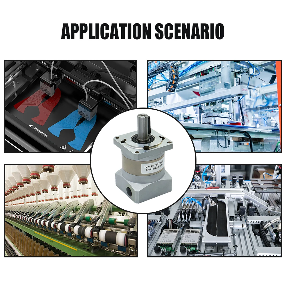 Planetary Reducer SPLF60 Suitable For 60 Servo Motor 200w 400w 600w Gear Ratio 4 / 5 / 7 / 10 Max 25N.m  ≤10 arcmin input 14mm