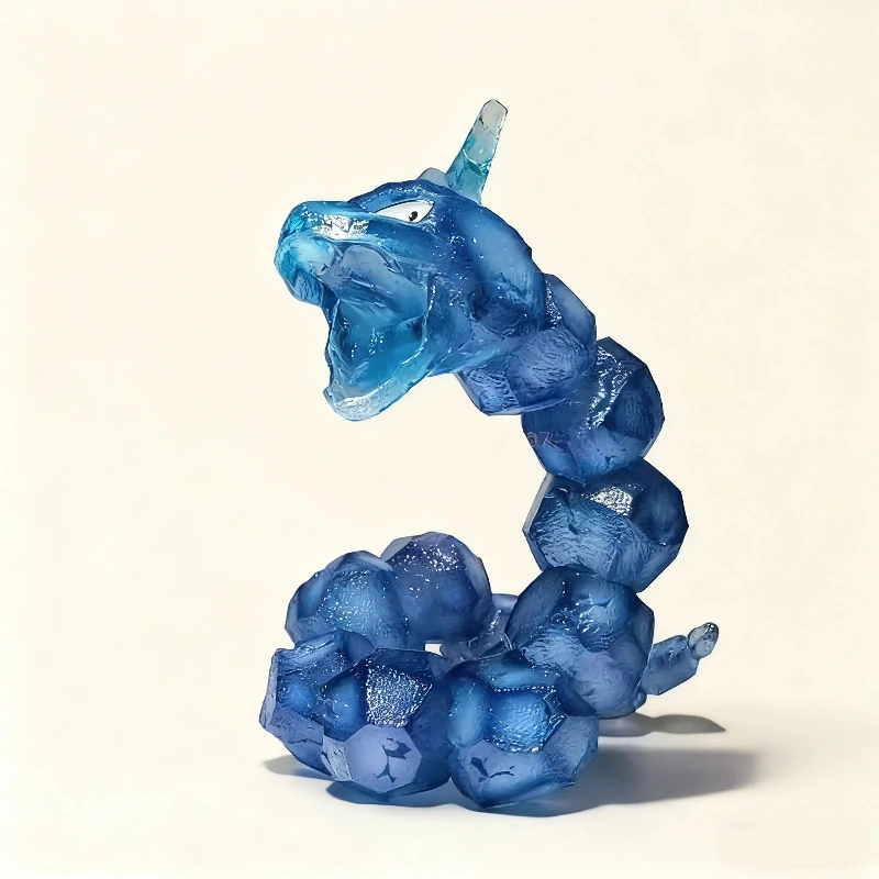 

Onix Crystal Statue - PokéMon Collectible - Anime Style Desk Decor - Glow-In-The-Dark Rock Snake Figure Gift