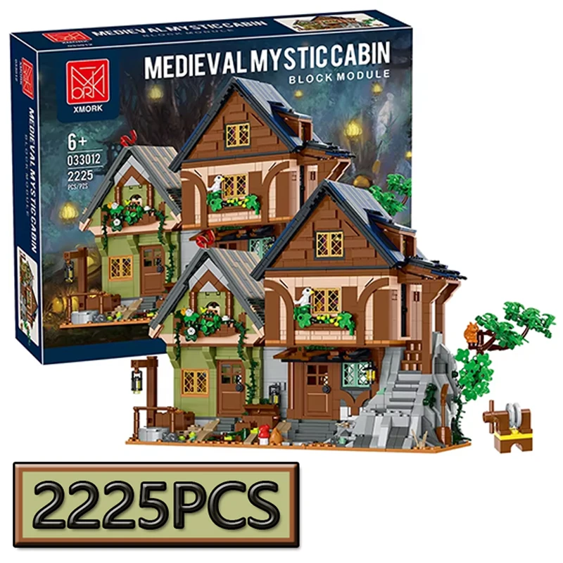 

222PCS Medieval Secret Cottage Building Set Creative City Street View Hidden Hut Scene Model Children's Puzzle Toy Gift