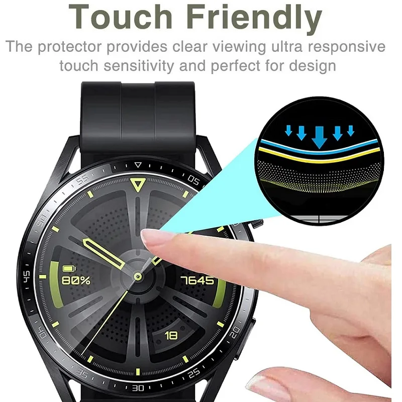 Verre trempé pour Huawei Watch GT 3 Pro 2 GT3 GT2 46MM, Film de protection d'écran pour Huawei Watch GT 3 SE 2 Pro 2e GT Runner