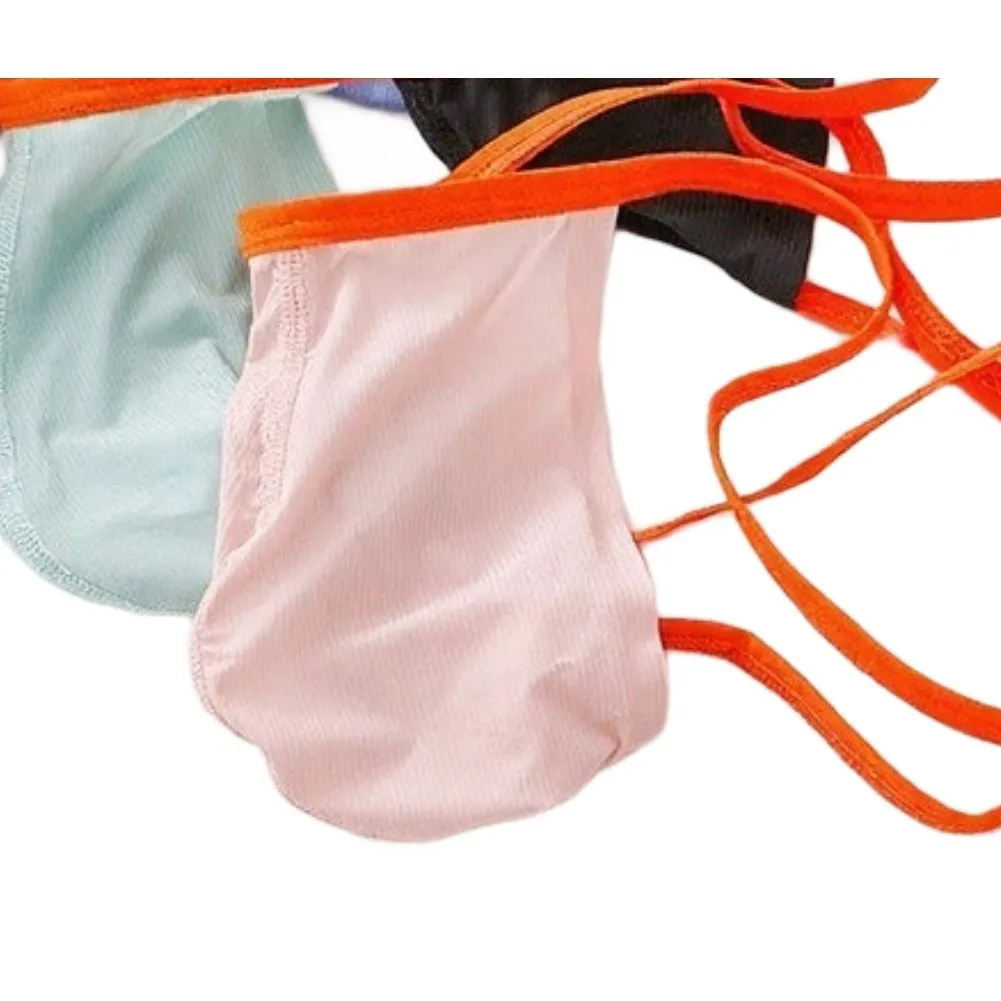 Men Stretch Soft Thong G-string Thin Strap Low Waist Bulge Pouch Comfortable Breathable Sexy Panties Bikini Underwear