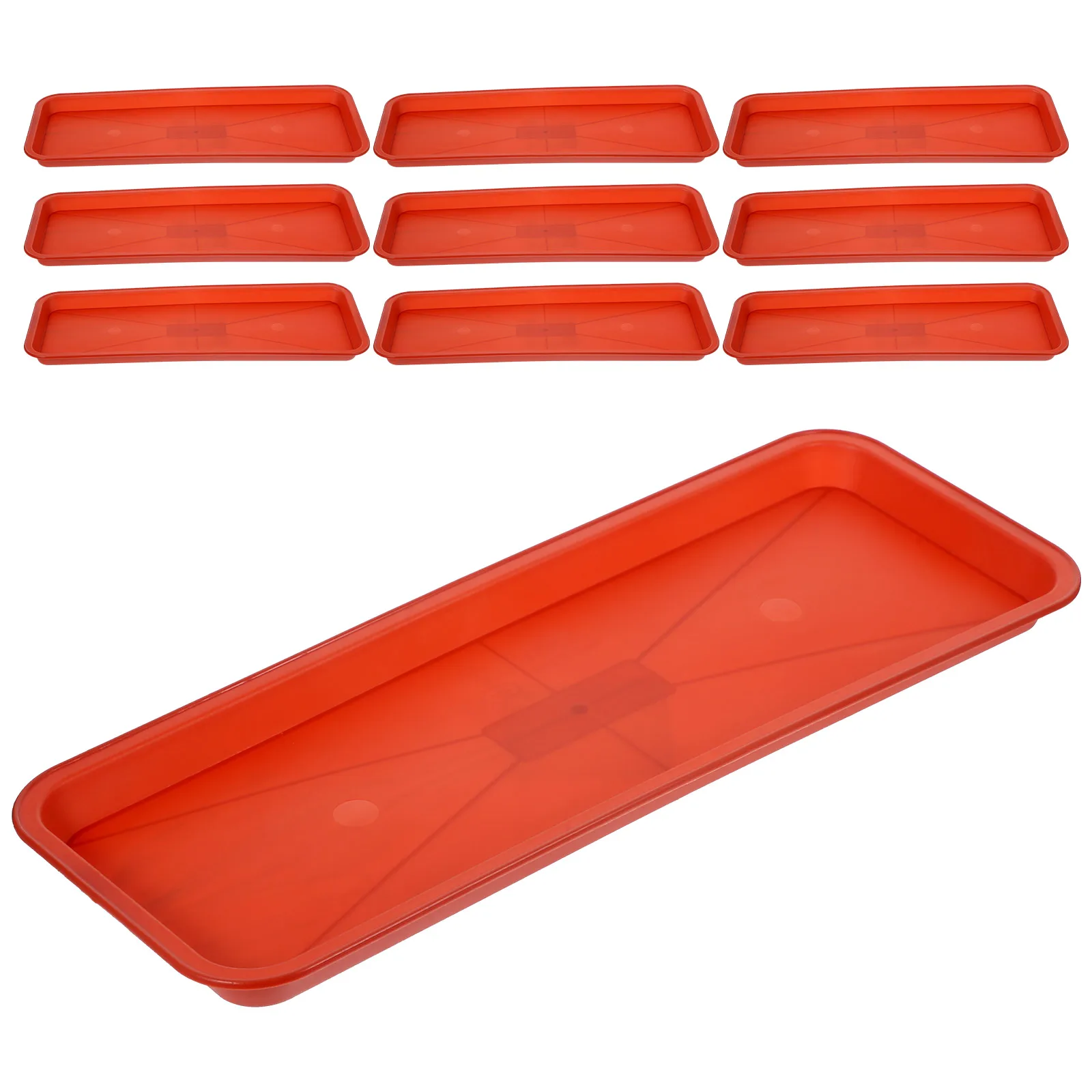 

10pcs Plastic Plant Saucers Rectangular Flower Pot Trays Drip Catcher for Plants PP Safe Storage