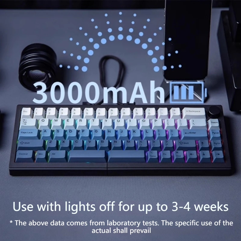 Split65 Split Wireless Mechanical Keyboard Customized Tri-Mode Full Key Hot Plug Macro Program Backlight Effect Gaming Keyboard