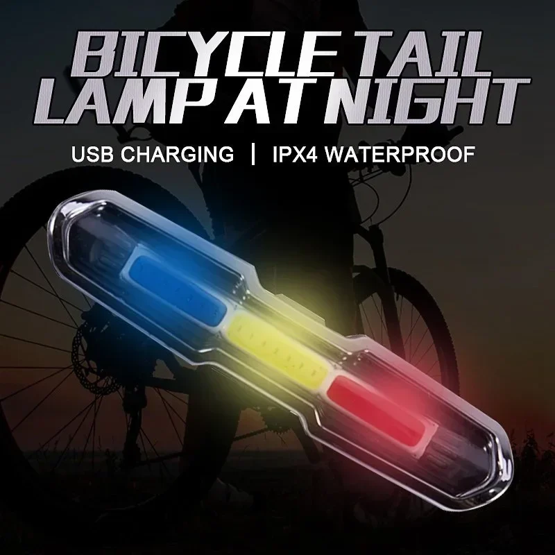 

Bicycle Taillight USB Rechargeable Cycling Light Safety Warning Riding Cycling Waterproof LED Lamp Flashlight