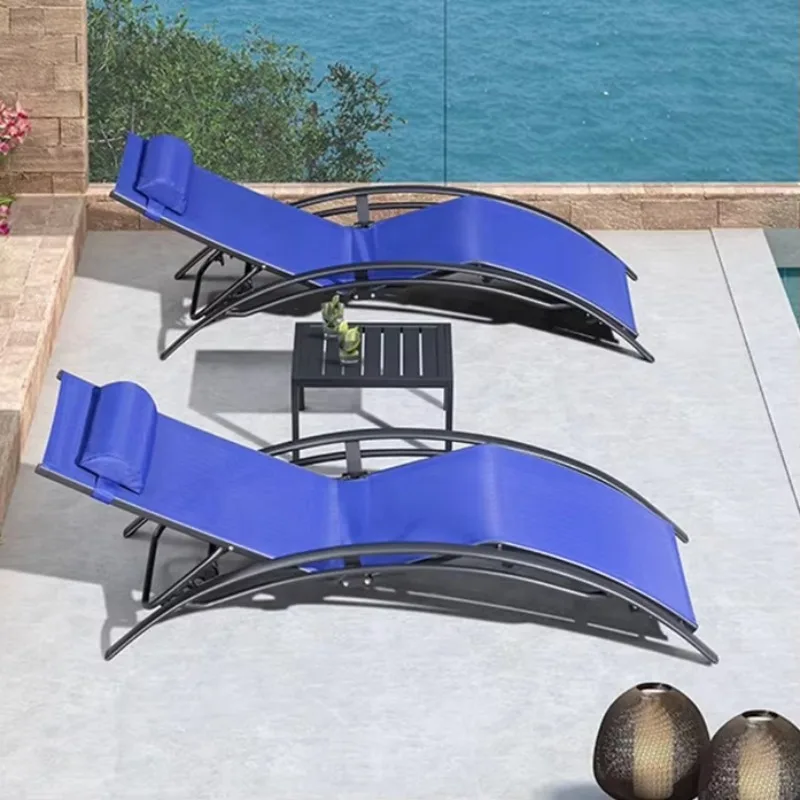 

Luxury Aluminum Outdoor Beach Pool Swimming Sun r Chair Bed Villa Resort Patio Outdoor Hotel Furniture Set