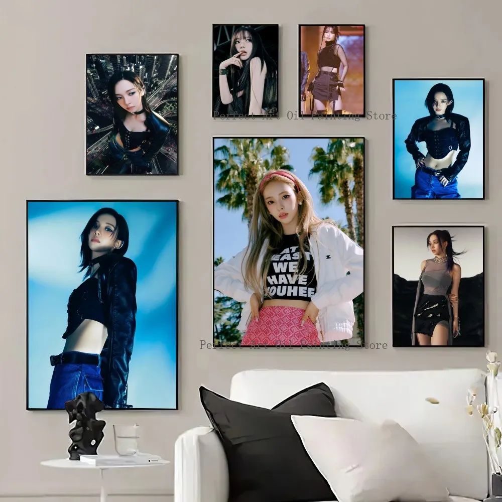 1PC KPOP Korean Girl Group Aespa Karina Poster Paper Print Home Living Room Bedroom Entrance Bar Restaurant Cafe Art Painting