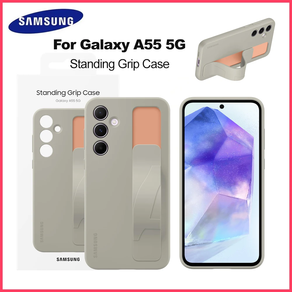 

Original Samsung Galaxy A55 Standing Grip Case for Samsung Galaxy A55 5G Standing Grip Smartphone Bracket Case EF-GA556