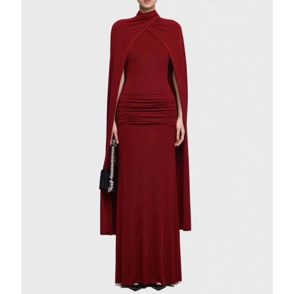 Elegant Pleat Slim Fitting Evening Dresses Sexy Celebrity Long Dress Exquisite High Quality Prom Party Gown for Women Customized