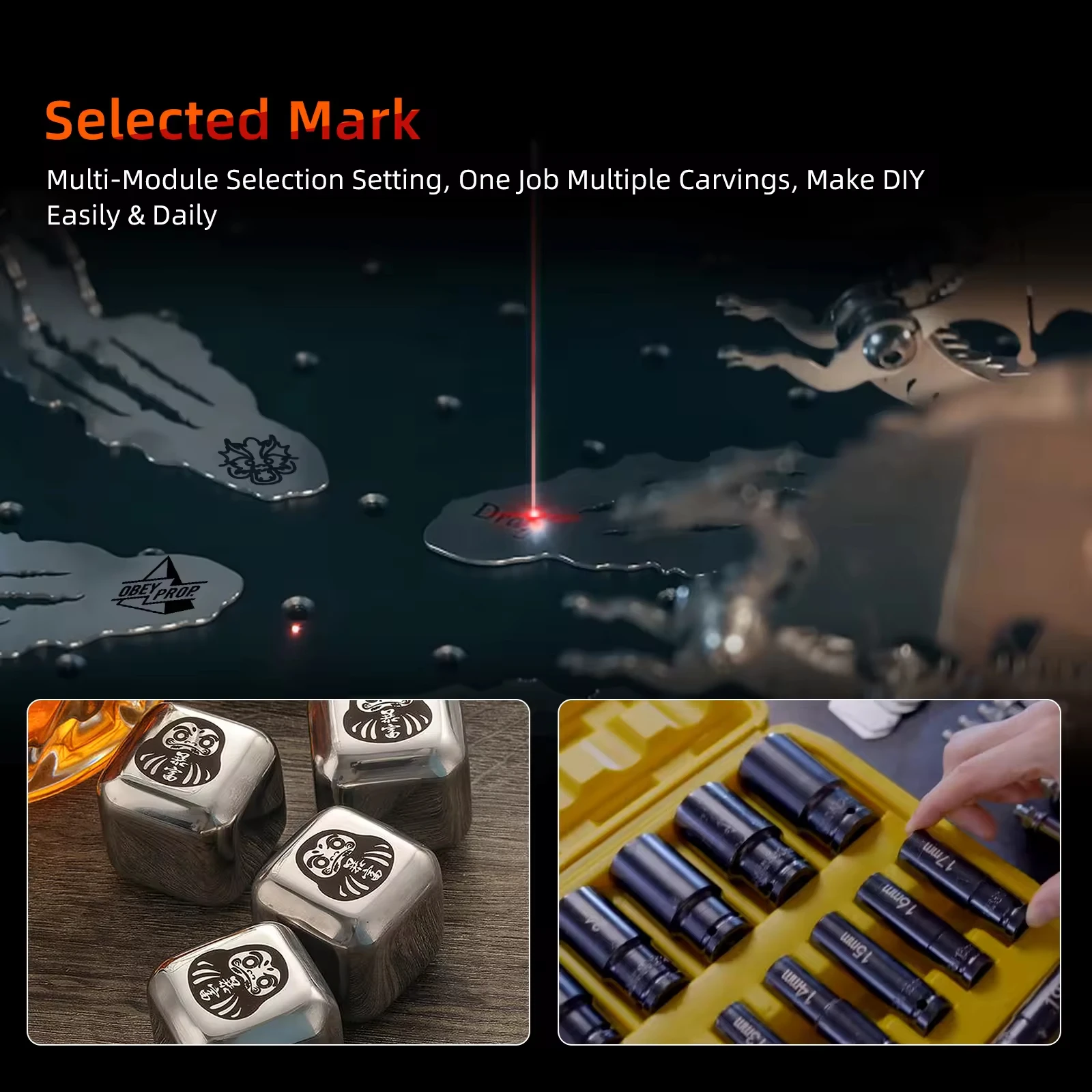 M1 Pro Faserlaserdrucker Desktop Metallgravurmaschine Mini Laserdrucker