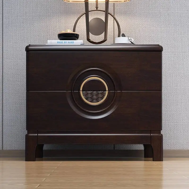 Mesita de noche vintage de mediados de siglo, estética rústica, clásica, que ahorra espacio, diseño minimalista, muebles de dormitorio Criado Mudo