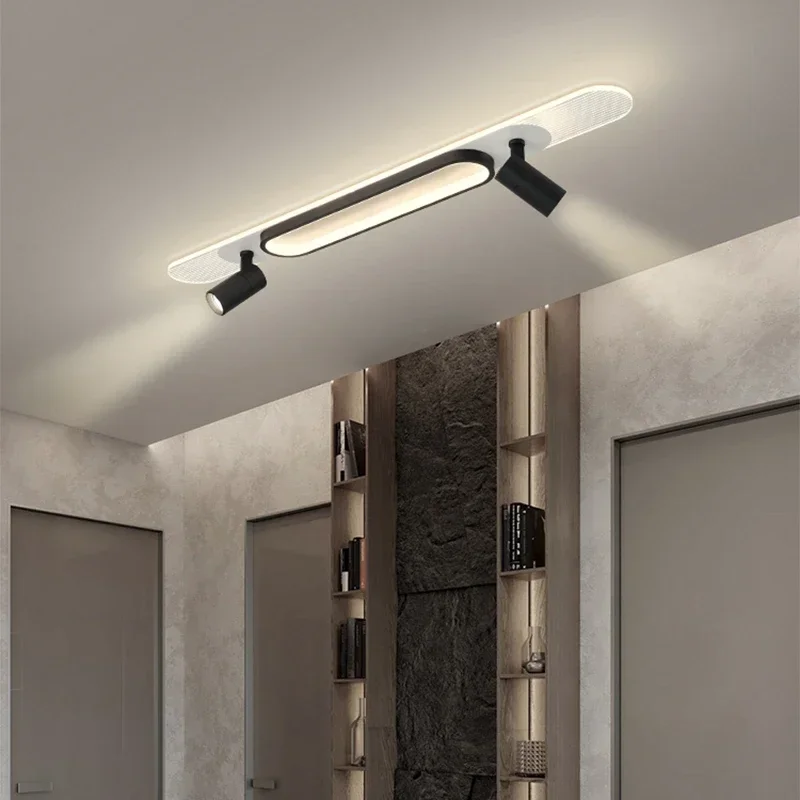 Imagem -02 - Moderna Lâmpada de Teto Led para Sala Estar Corredor Vestiário Luz Teto com Holofote Lustres Decoração Luminária