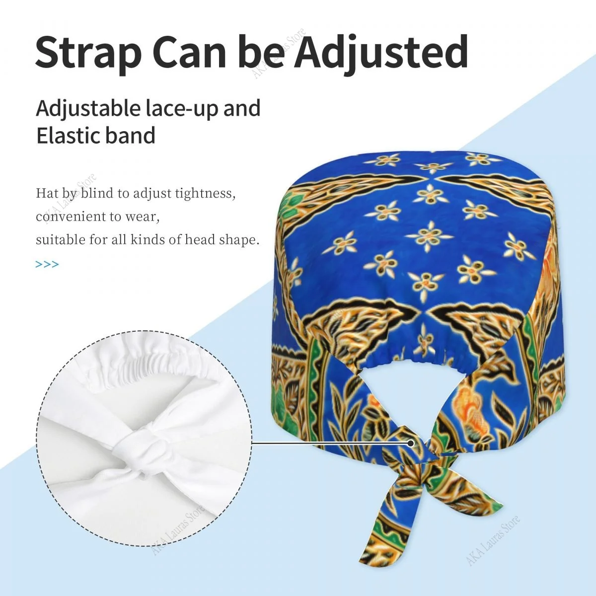 Berretto da lavoro per la pulizia del cappello con stampa in oro all'ingrosso Berretto da lavoro per la pulizia del salone divertente Berretto chirurgico maschile