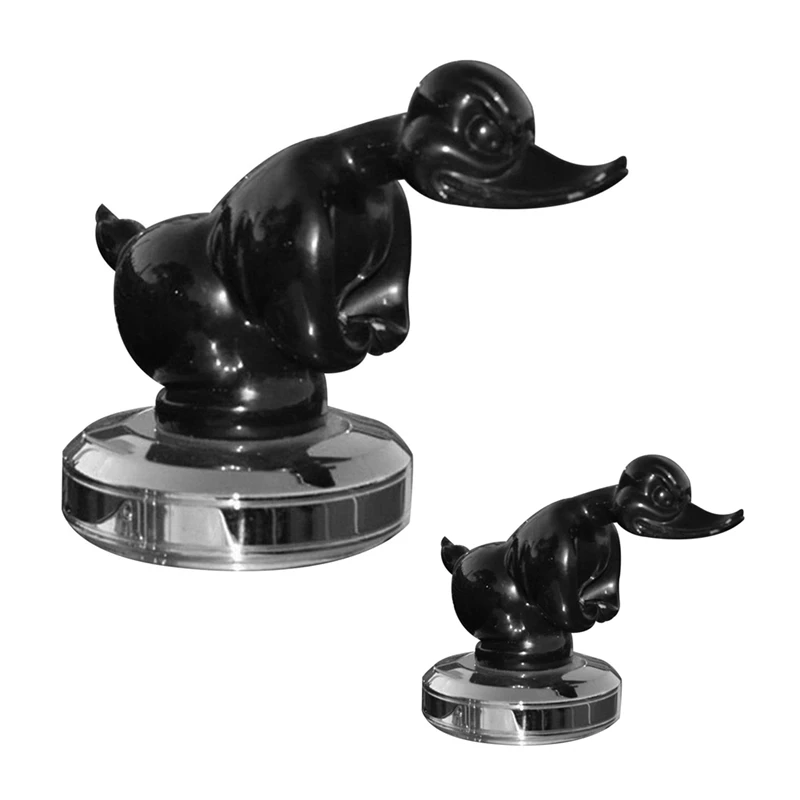 2PCS Angry Rubber Duck Hood Ornament, Car Emblem Convoy Hood Ornaments For Trucks, Cool Duck Ornament Car Emblem