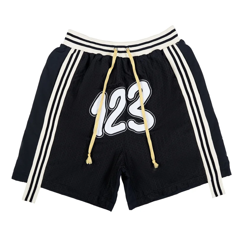 

High Quality 1:1 Summer RRR123 Breathable Printed Logo Shorts Mens Womens Casual Shorts RRR-123 Breeches