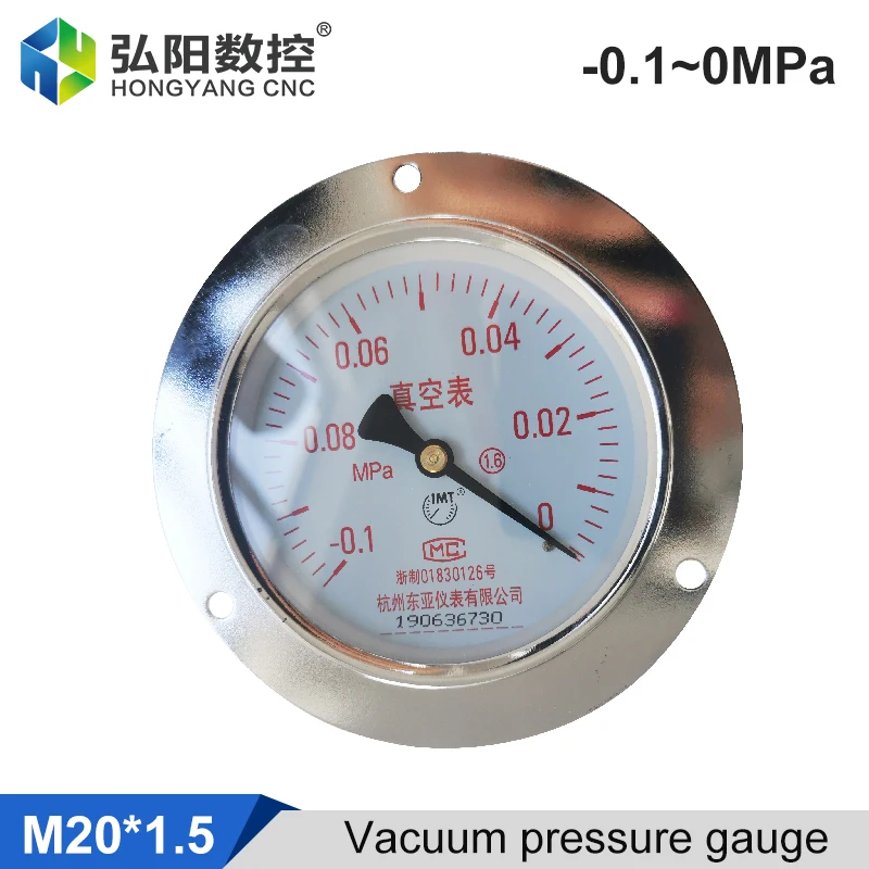 Vacuum Gauge Pressure Gauge M20*1.5 Threaded Interface Vacuum Pressure Gauge Mini Dial-0.1~0mpa For Air Pump Filter Air Tools